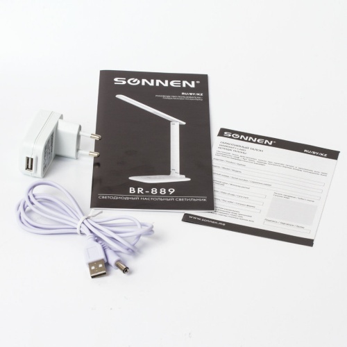 Лампа настольная светодиодная Sonnen BR-889, на подставке 236662 фото 4